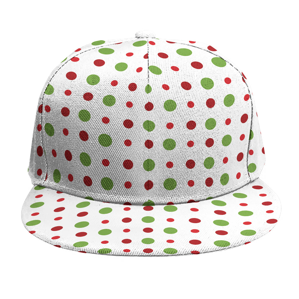 Merry Christmas Dots Pattern Print Snapback Cap