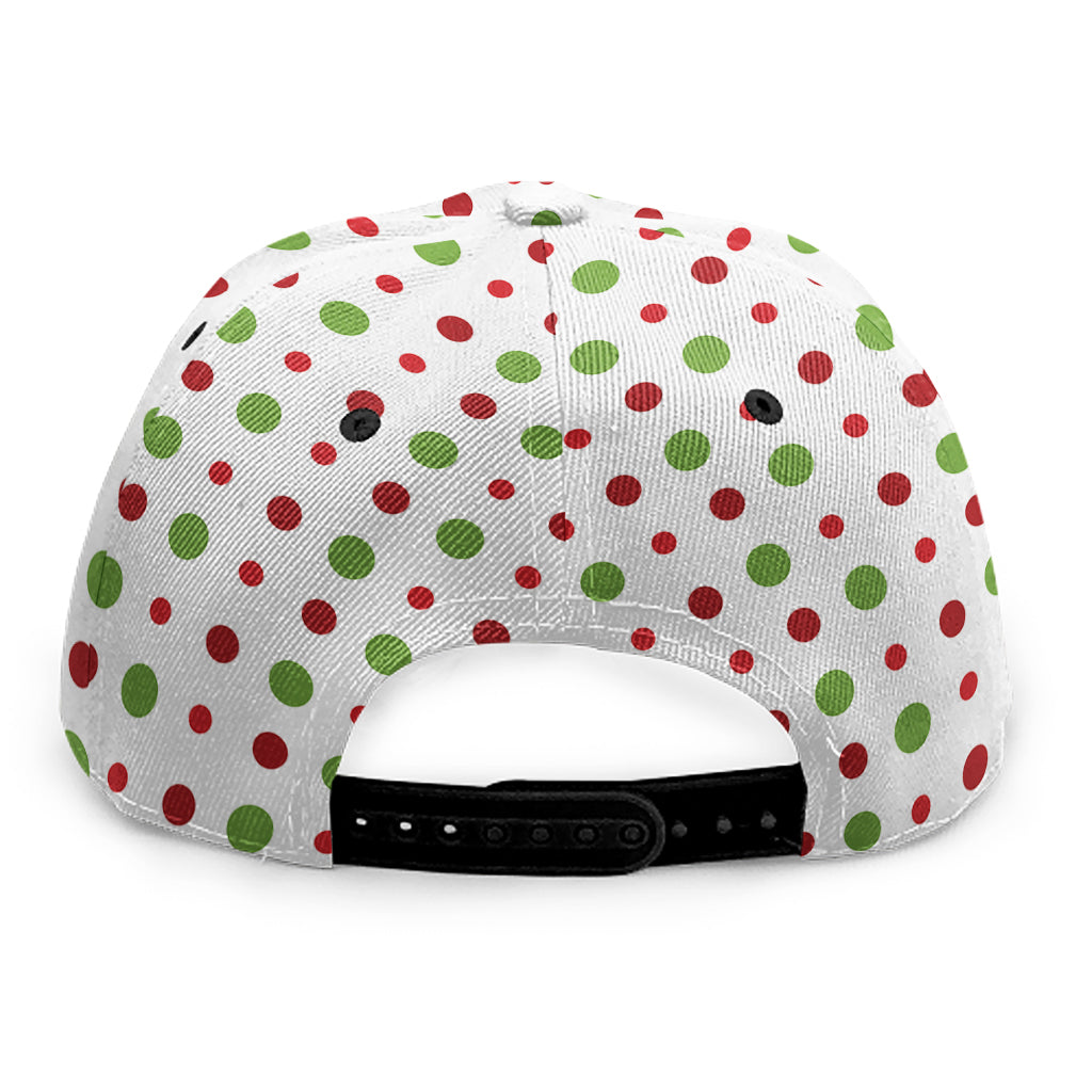 Merry Christmas Dots Pattern Print Snapback Cap