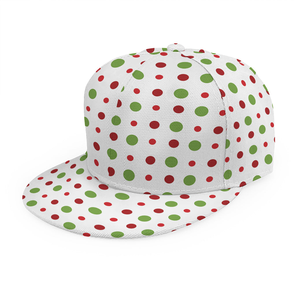 Merry Christmas Dots Pattern Print Snapback Cap