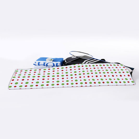 Merry Christmas Dots Pattern Print Sports Towel