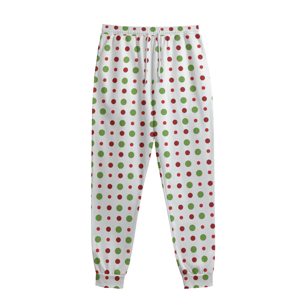 Merry Christmas Dots Pattern Print Sweatpants