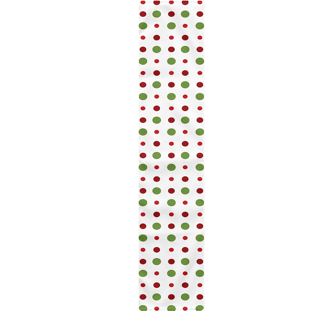 Merry Christmas Dots Pattern Print Table Runner