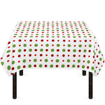 Merry Christmas Dots Pattern Print Tablecloth