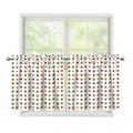 Merry Christmas Dots Pattern Print Tier Curtains