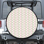 Merry Christmas Dots Pattern Print Tire Cover