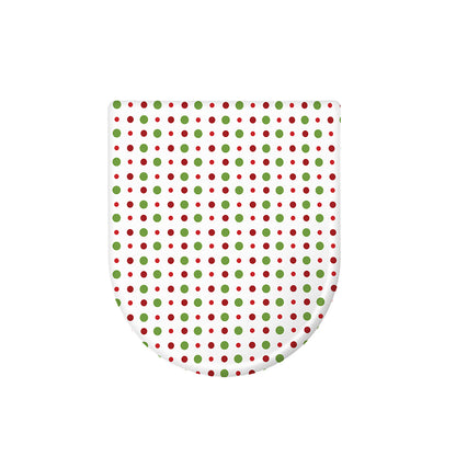 Merry Christmas Dots Pattern Print Toilet Lid Cover