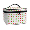 Merry Christmas Dots Pattern Print Travel Makeup Bag