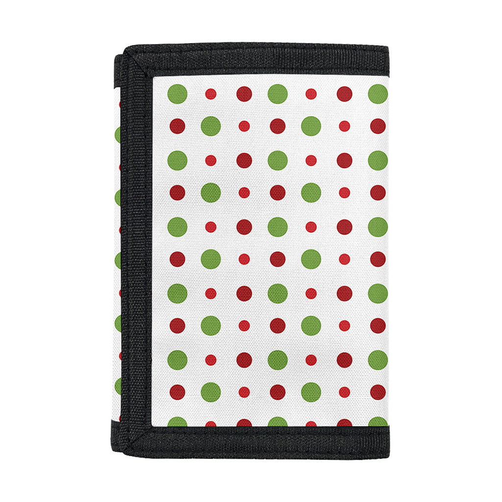 Merry Christmas Dots Pattern Print Trifold Wallet
