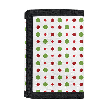 Merry Christmas Dots Pattern Print Trifold Wallet