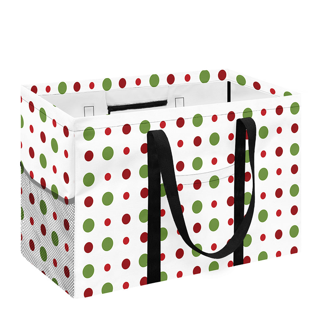 Merry Christmas Dots Pattern Print Utility Tote Bag