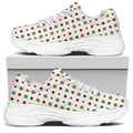 Merry Christmas Dots Pattern Print White Chunky Shoes