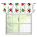 Merry Christmas Dots Pattern Print Window Valance