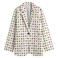 Merry Christmas Dots Pattern Print Women's Cotton Blazer