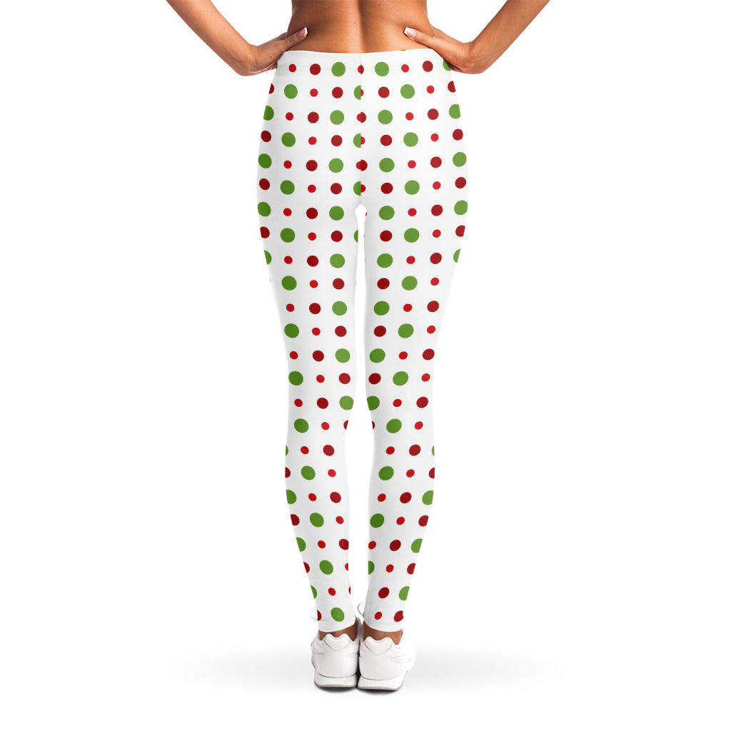 Merry Christmas Dots Pattern Print Women's Leggings