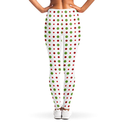 Merry Christmas Dots Pattern Print Women's Leggings