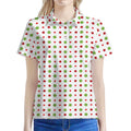 Merry Christmas Dots Pattern Print Women's Polo Shirt