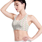 Merry Christmas Dots Pattern Print Women's Sports Bra