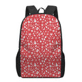 Merry Christmas Elements Pattern Print 17 Inch Backpack