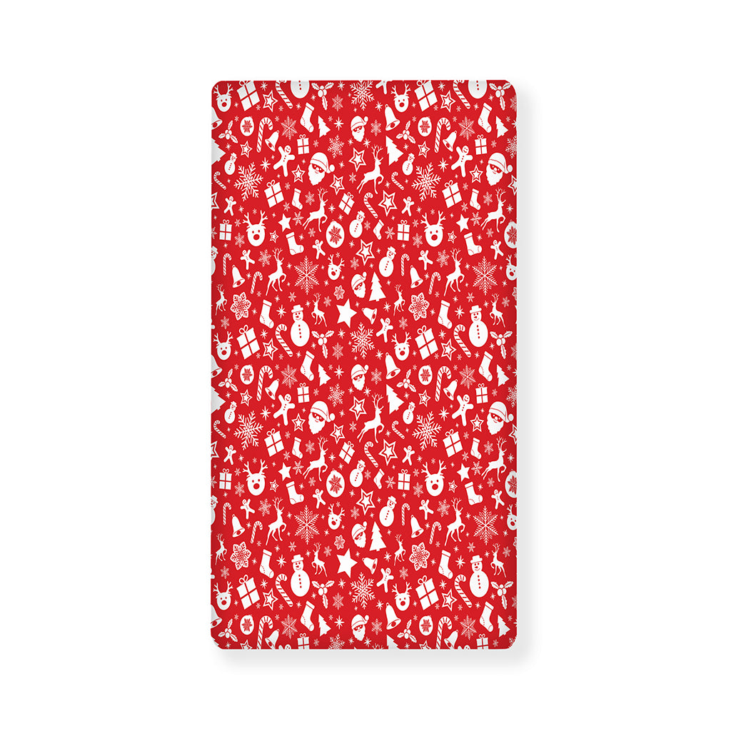 Merry Christmas Elements Pattern Print Baby Crib Sheet
