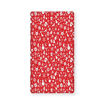 Merry Christmas Elements Pattern Print Baby Crib Sheet
