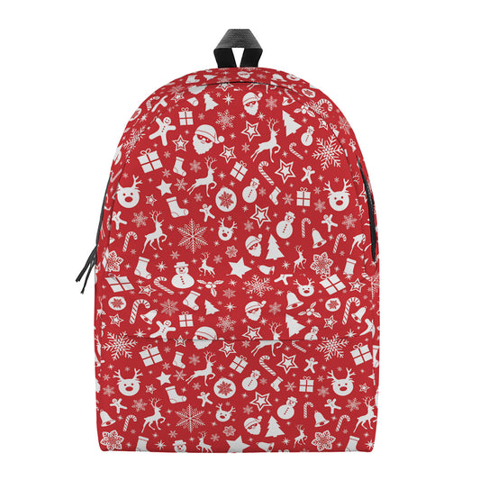 Merry Christmas Elements Pattern Print Backpack
