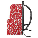 Merry Christmas Elements Pattern Print Backpack