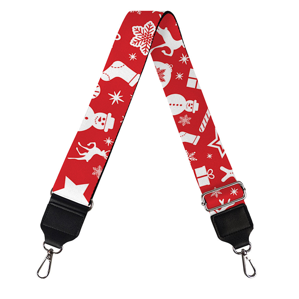 Merry Christmas Elements Pattern Print Bag Strap