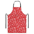 Merry Christmas Elements Pattern Print Bib Apron With Pocket