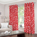 Merry Christmas Elements Pattern Print Dimout Grommet Curtains