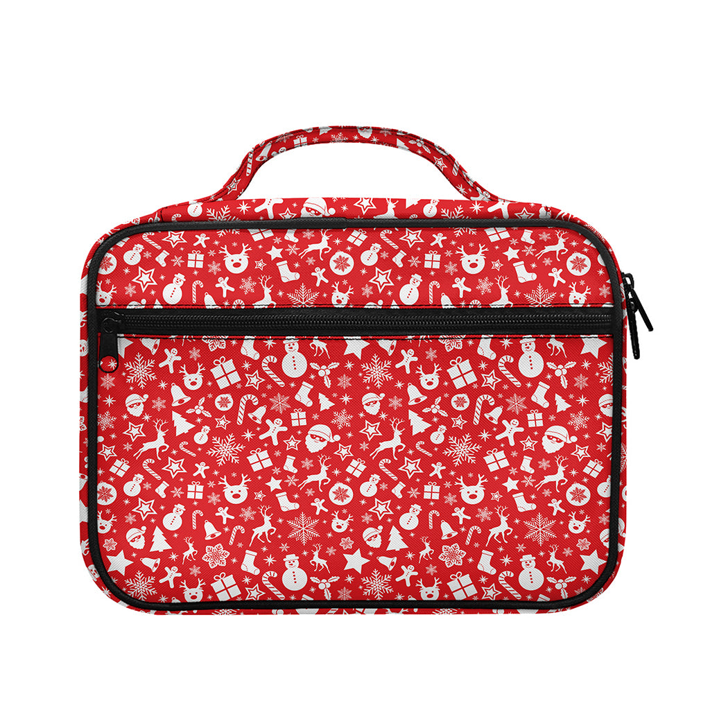 Merry Christmas Elements Pattern Print Briefcase Bible Bag