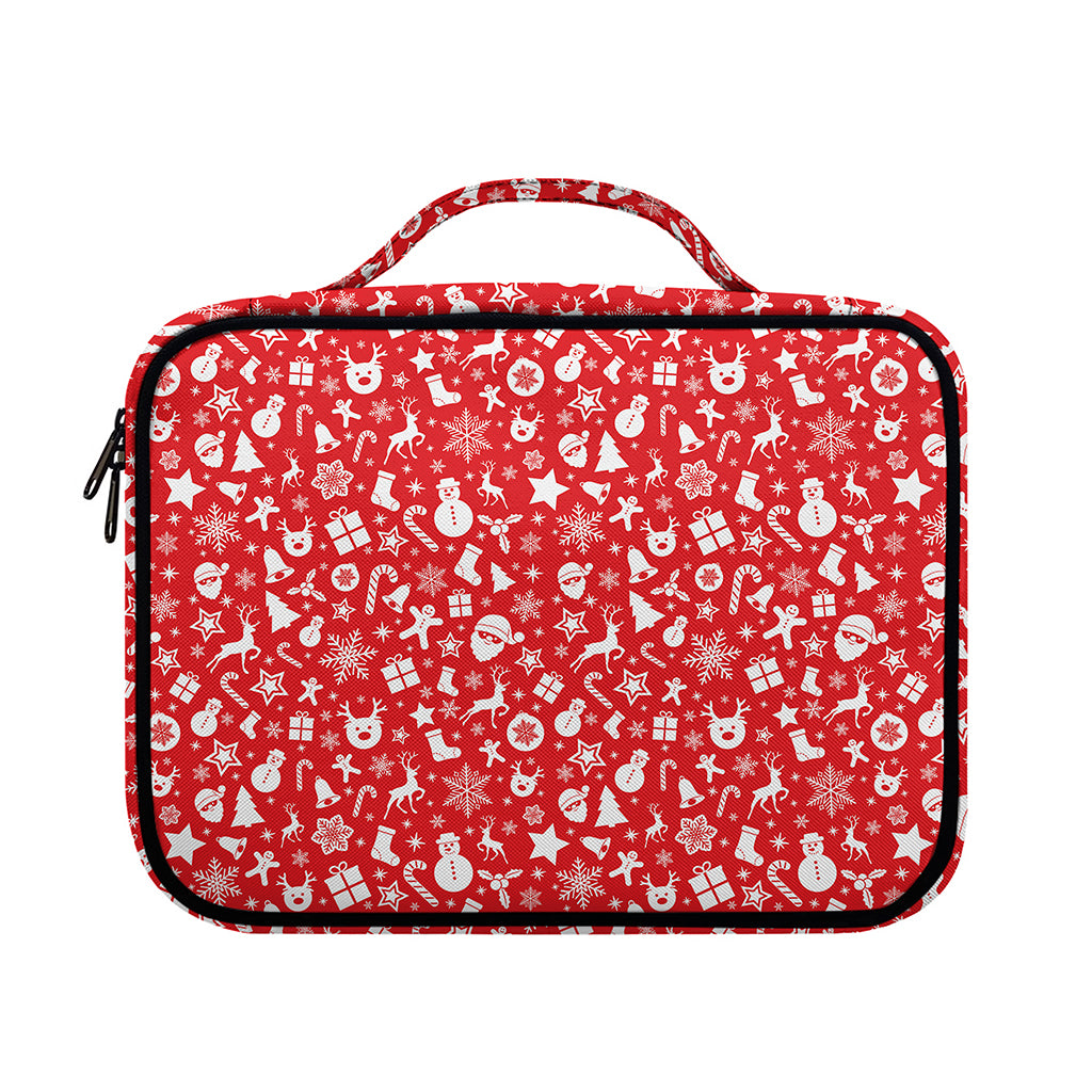 Merry Christmas Elements Pattern Print Briefcase Bible Bag
