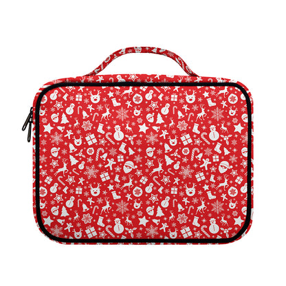 Merry Christmas Elements Pattern Print Briefcase Bible Bag