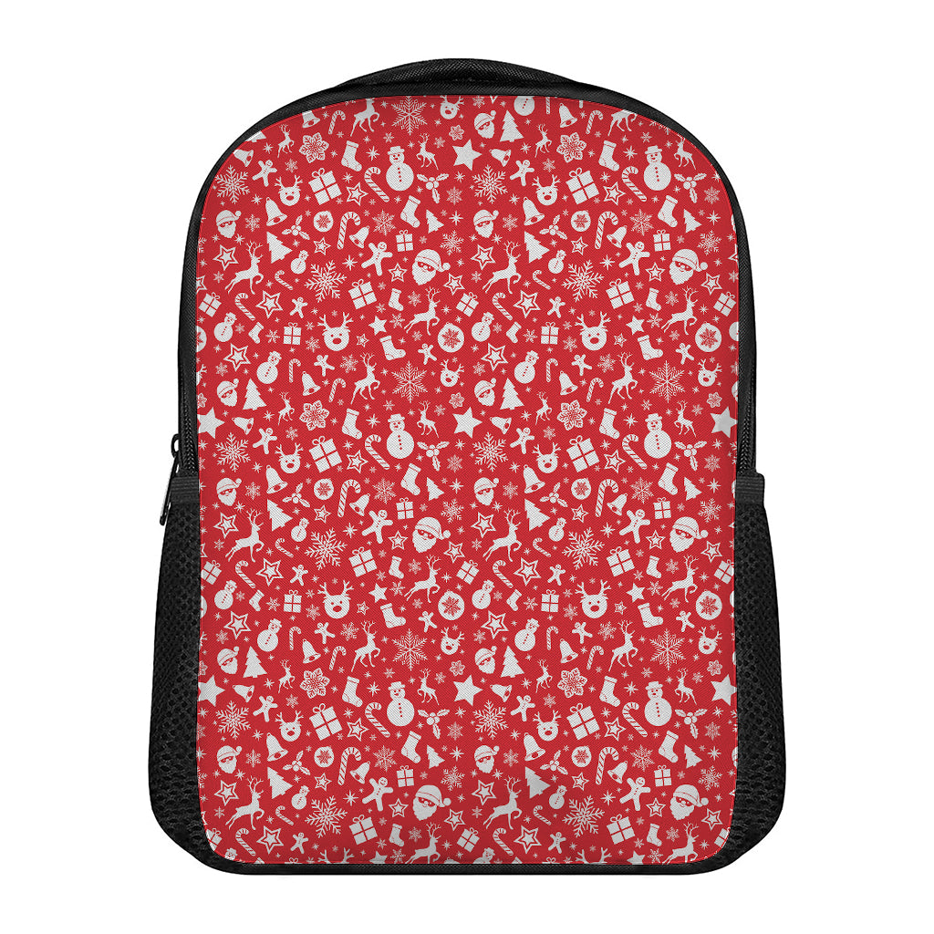 Merry Christmas Elements Pattern Print Casual Backpack
