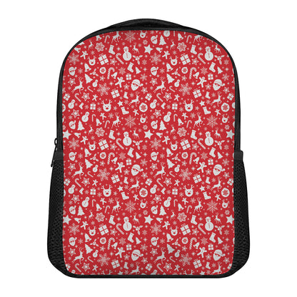 Merry Christmas Elements Pattern Print Casual Backpack