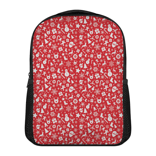 Merry Christmas Elements Pattern Print Casual Backpack