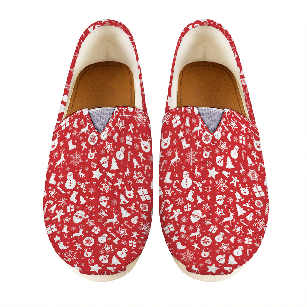 Merry Christmas Elements Pattern Print Casual Shoes