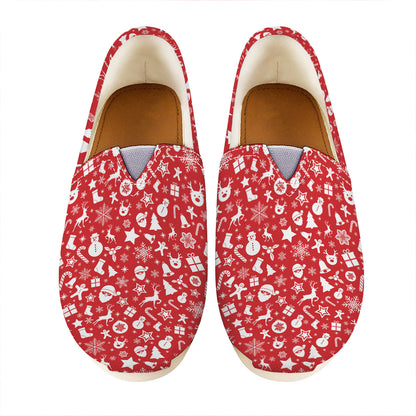 Merry Christmas Elements Pattern Print Casual Shoes