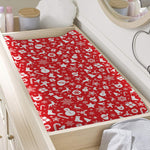 Merry Christmas Elements Pattern Print Changing Pad Cover