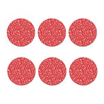 Merry Christmas Elements Pattern Print Coaster Set