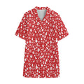 Merry Christmas Elements Pattern Print Cotton Hawaiian Shirt
