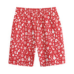 Merry Christmas Elements Pattern Print Cotton Shorts