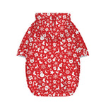 Merry Christmas Elements Pattern Print Dog Zip Up Hoodie