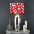 Merry Christmas Elements Pattern Print Drum Lamp Shade