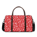 Merry Christmas Elements Pattern Print Duffle Bag