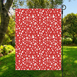 Merry Christmas Elements Pattern Print Garden Flag
