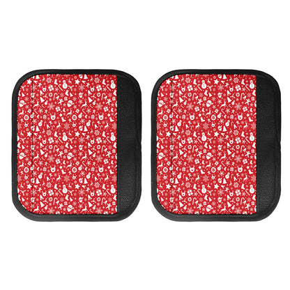 Merry Christmas Elements Pattern Print Handle Covers
