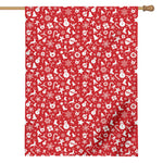 Merry Christmas Elements Pattern Print House Flag