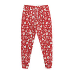 Merry Christmas Elements Pattern Print Jogger Pants
