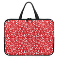 Merry Christmas Elements Pattern Print Laptop Sleeve With Handle
