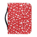 Merry Christmas Elements Pattern Print Leather Bible Cover